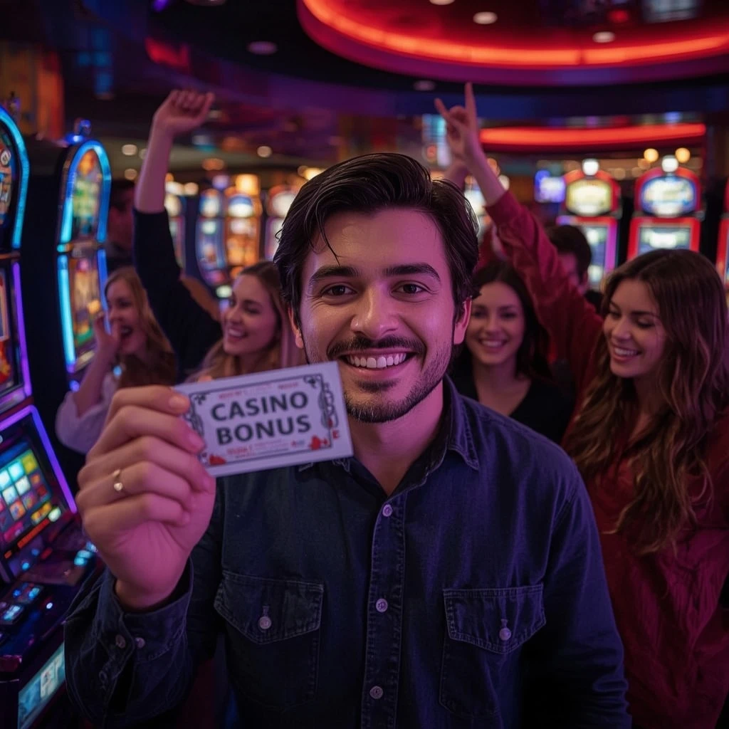 une personne tenant un bonus PARKLANE CASINO