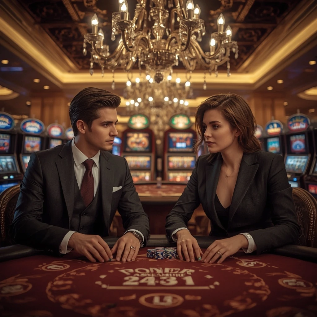Deux joueurs de poker dans un Parklane Casino